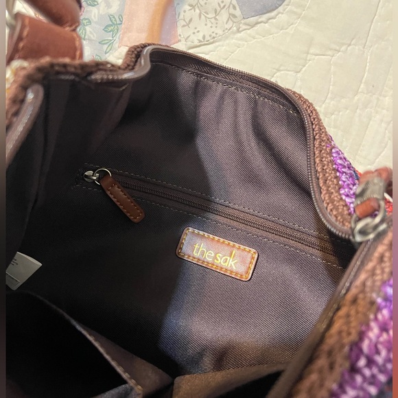 The Sak Crocheted Multicolor Bag Shoulder Purse Handbag - Picture 3 of 4